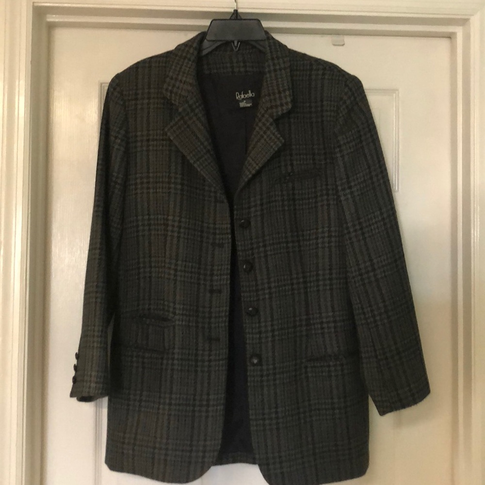 Plaid wool blazer